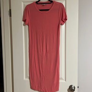 Pink maternity tshirt dress